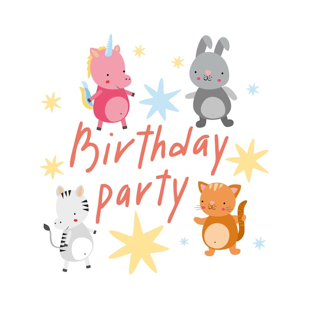 anniversaire avec des animaux