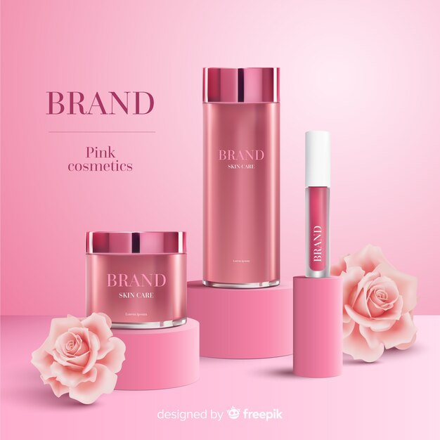 Annonce cosmétique rose