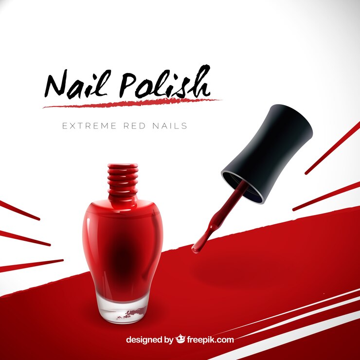 Vecteur gratuit annonce de vernis à ongles
