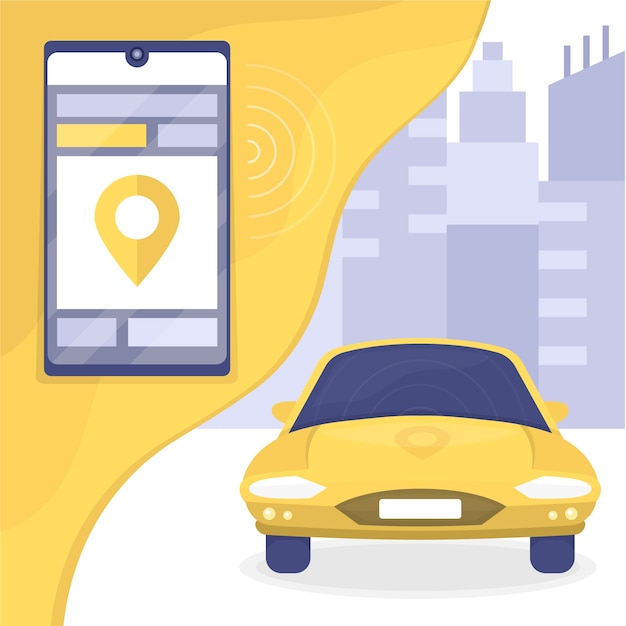 Application mobile de service de taxi