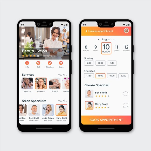 Application De Réservation De Salon De Beauté