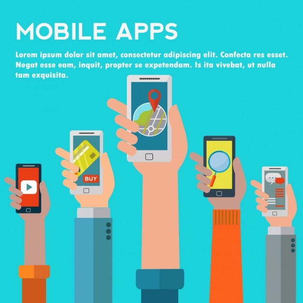 Les Applications Mobiles De Conception De Fond