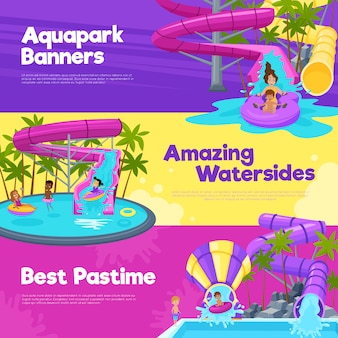 Aquapark bannières horizontales