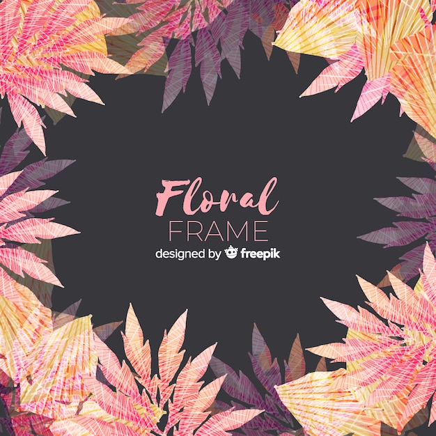 Aquarelle Cadre Floral