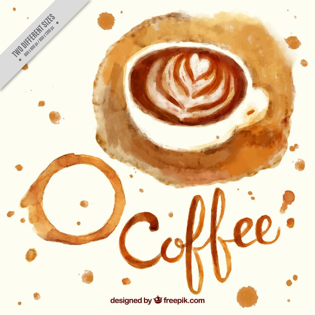 Aquarelle café fond