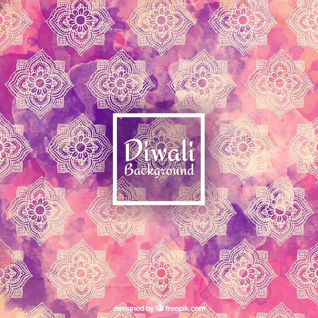 Aquarelle Décoratif Diwali Fond