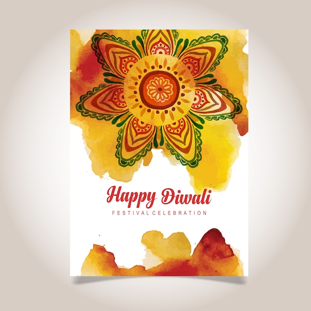 Aquarelle Diwali Affiche