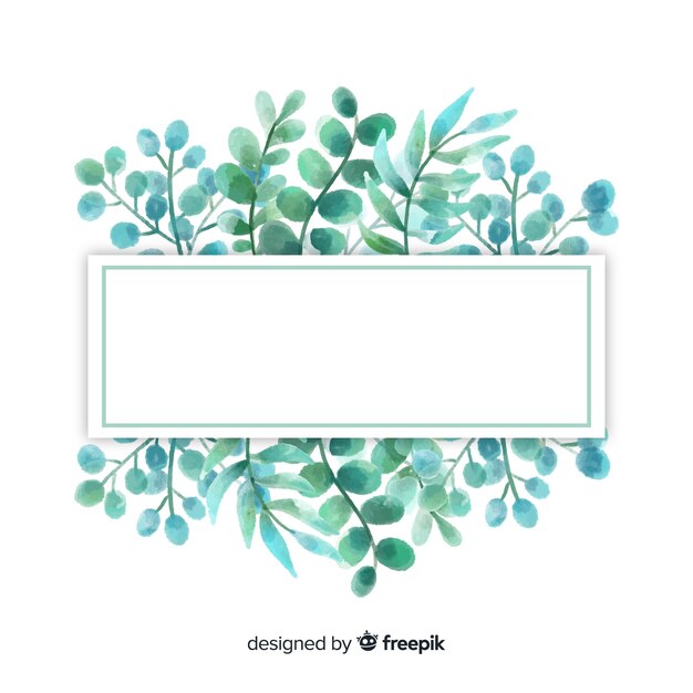 Aquarelle eucalyptus feuilles fond