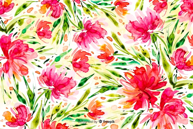 Aquarelle floral abstrait