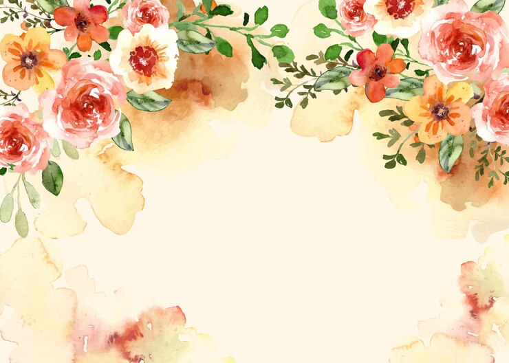 Vecteur gratuit aquarelle floral background
