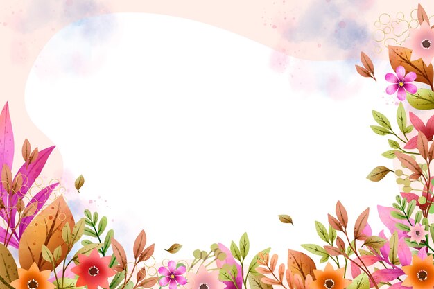 Aquarelle Floral Spring Background