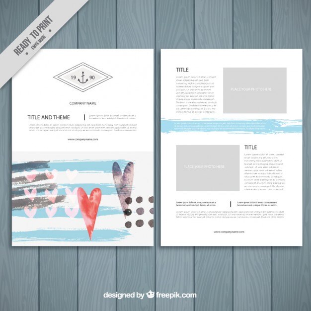 Vecteur gratuit aquarelle flyer template