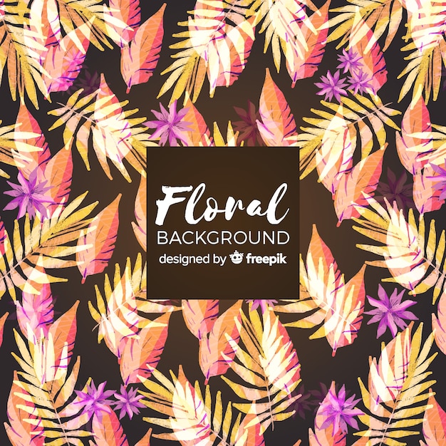 Vecteur gratuit aquarelle fond floral