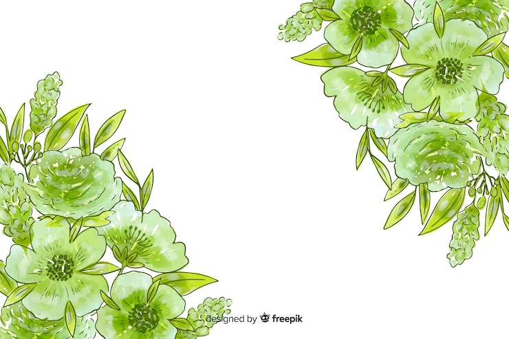 Vecteur gratuit aquarelle fond naturel avec des fleurs