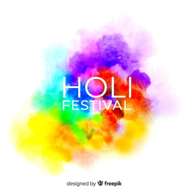 Aquarelle holi festival fond