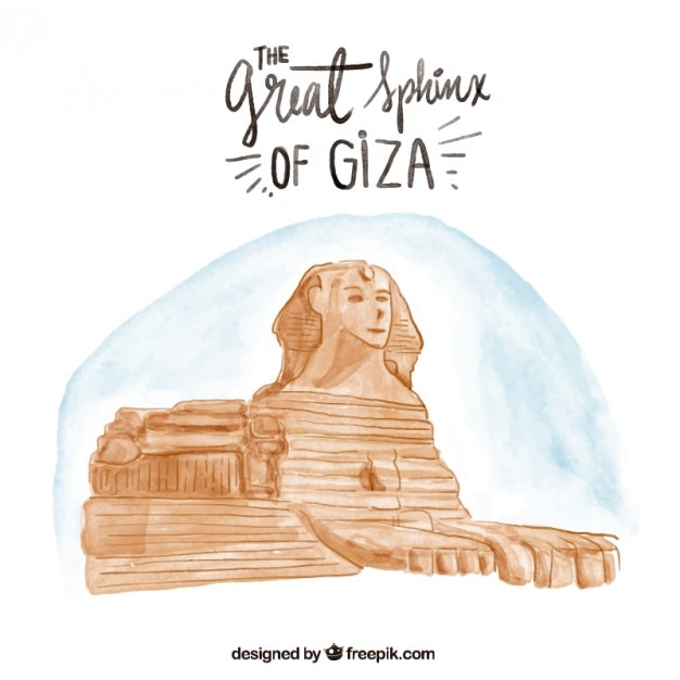 Vecteur gratuit aquarelle monument giza