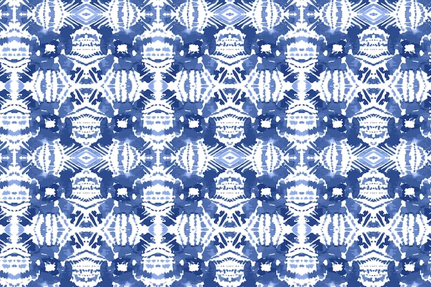 Aquarelle motif shibori traditionnel