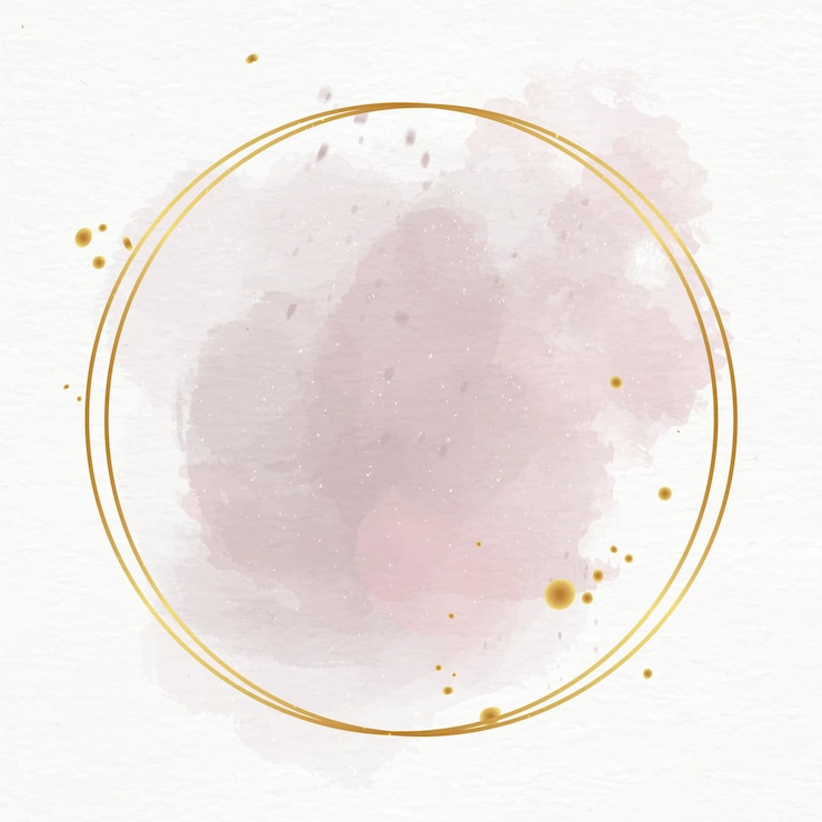 Vecteur gratuit aquarelle pastel avec cadre doré