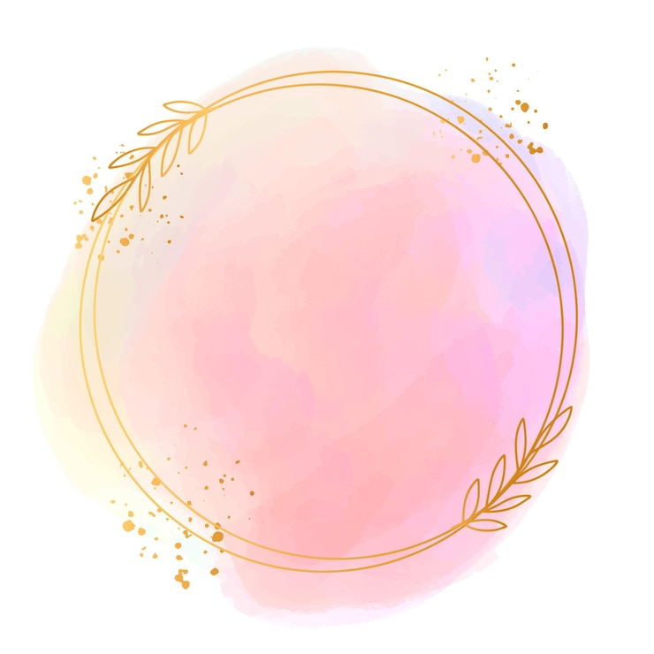 Vecteur gratuit aquarelle pastel avec cadre doré