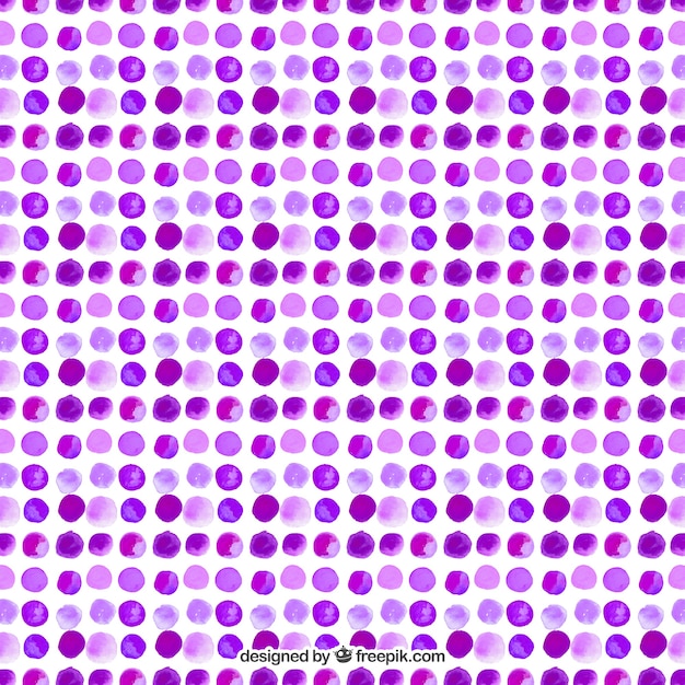 Aquarelle points violets motif