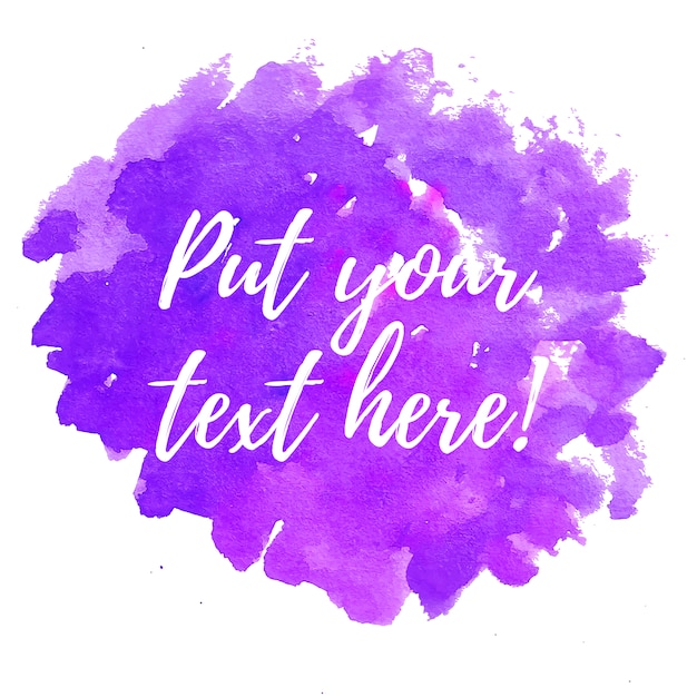 Aquarelle Pourpre Avec Modèle De Texte