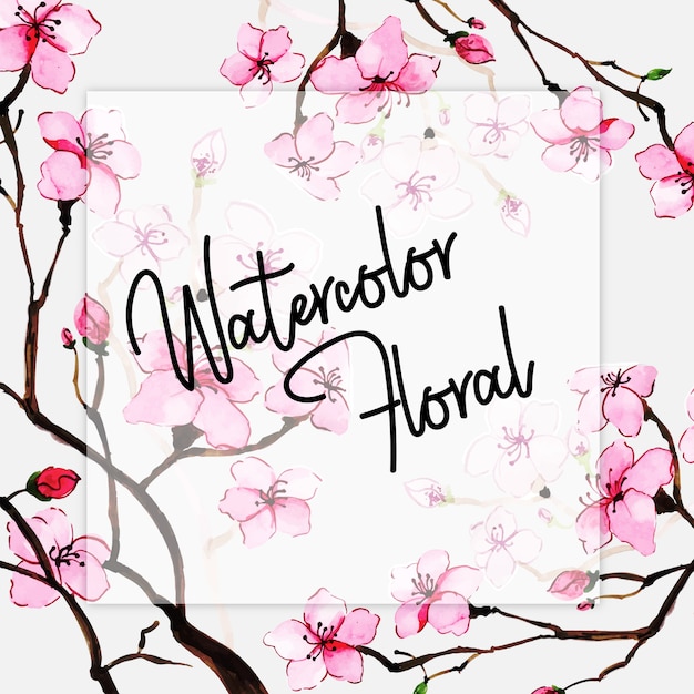 Vecteur gratuit aquarelle printemps floral multipurpose background