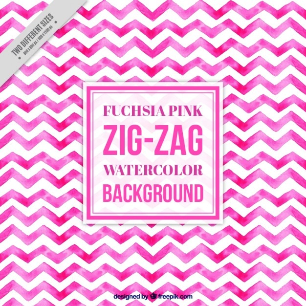 Aquarelle Rose Motif En Zig-zag