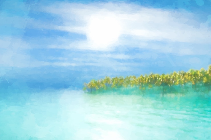 Vecteur gratuit aquarelle summer background