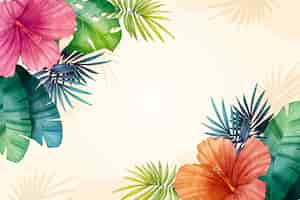 Vecteur gratuit aquarelle summer background