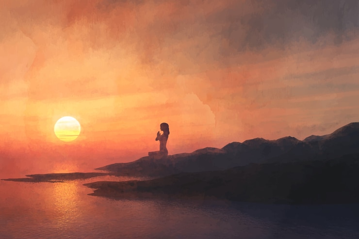 Vecteur gratuit aquarelle yoga internationale day background