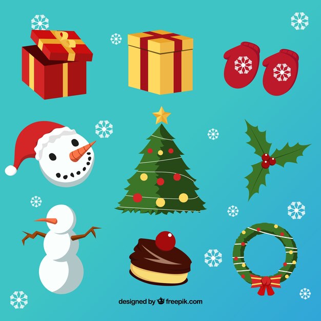 arbre de Noël et des éléments