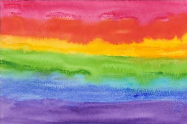 Arc-en-ciel de style aquarelle