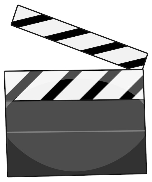 Vecteur gratuit ardoise de film isolé sur fond blanc