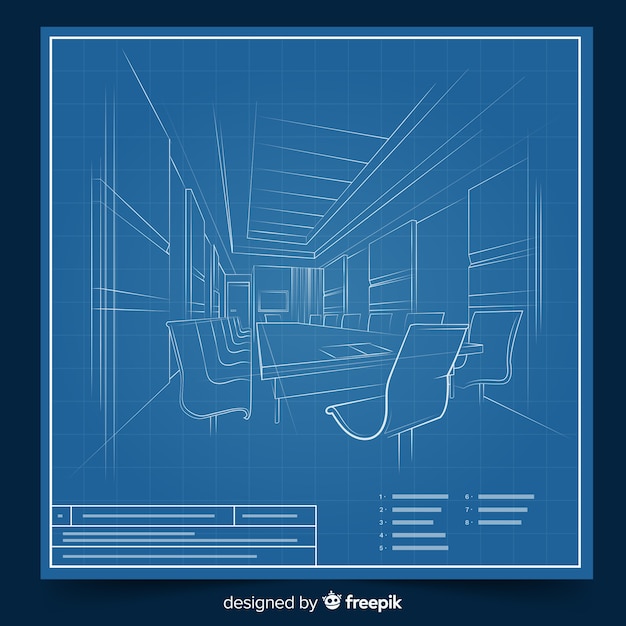 Vecteur gratuit arhitectural 3d plan d'un bâtiment