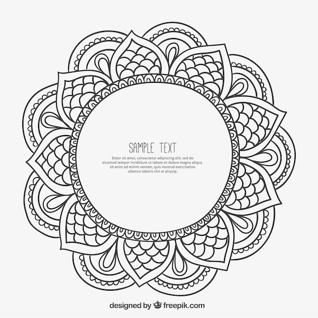 Vecteur gratuit armature en style mandala