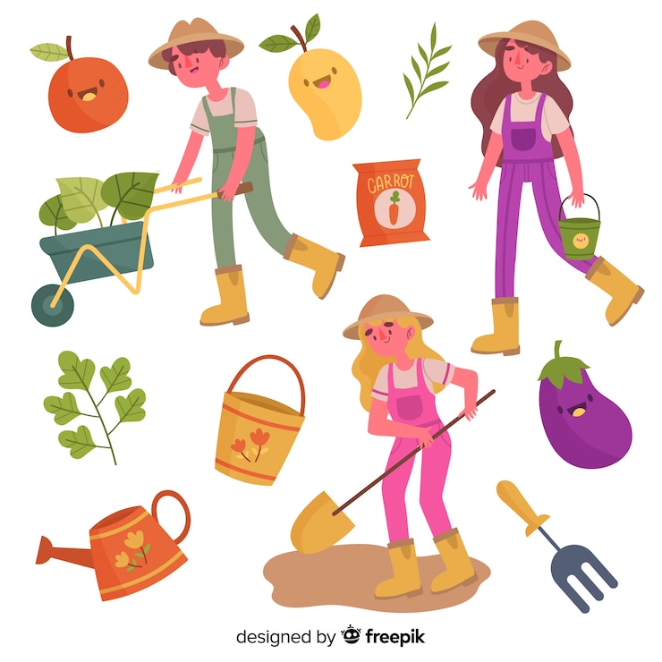 Vecteur gratuit arrangement d'éléments pour l'agriculture
