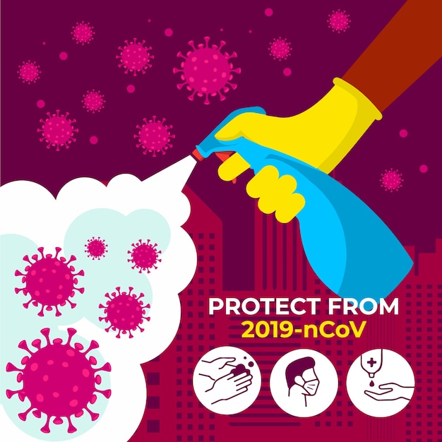 Vecteur gratuit arrêter le concept de coronavirus