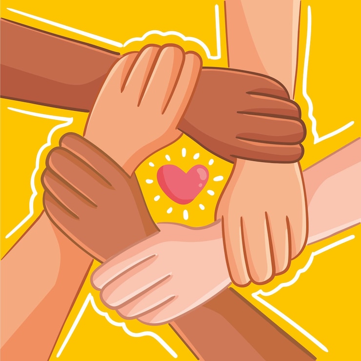 Vecteur gratuit arrêter le concept d'illustration du racisme