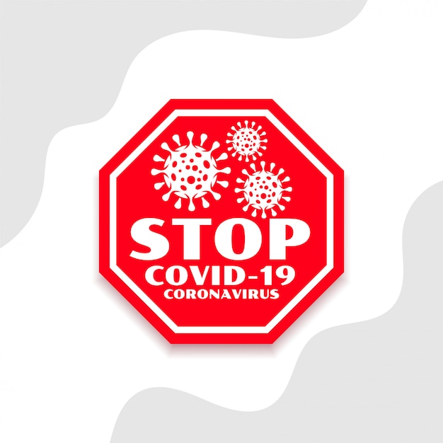 Vecteur gratuit arrêter le coronavirus covid-19 propagation symbole de fond de conception