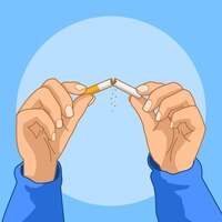 Vecteur gratuit arrêter de fumer concept illustré