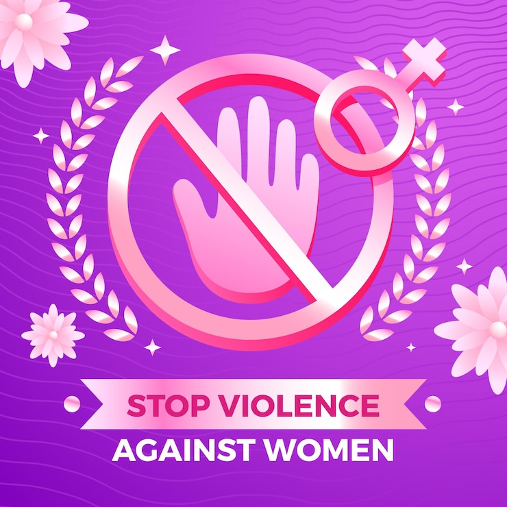 Vecteur gratuit arrêter la violence contre les femmes