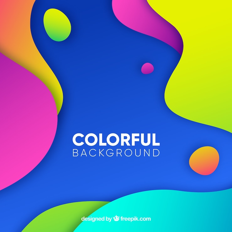 Vecteur gratuit arrière-plan abstrait avec des formes arrondies colorées