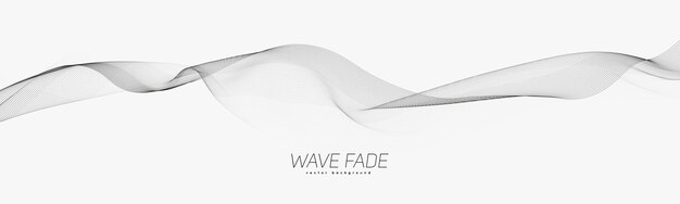 Arrière-plan abstrait avec des vagues de lignes fanées. Forme d'onde déformée.