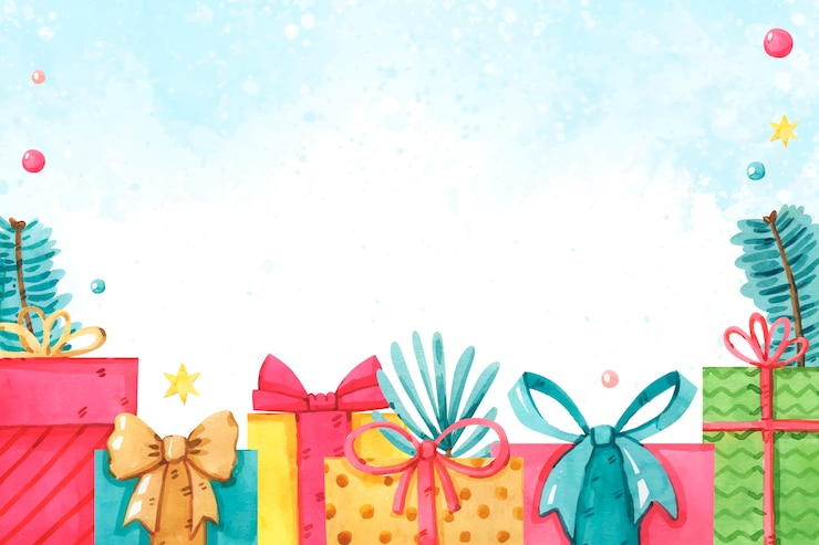 Vecteur gratuit arrière-plan en aquarelle pour la célébration de la saison de noël