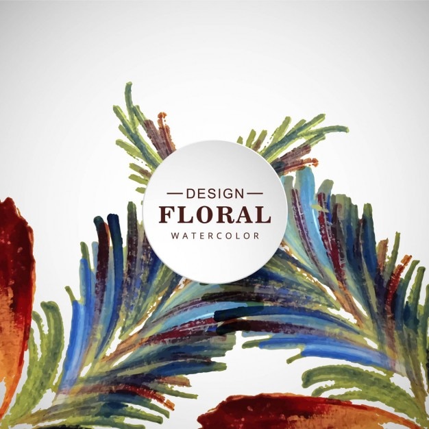 Vecteur gratuit arrière-plan avec des aquarelles, style floral