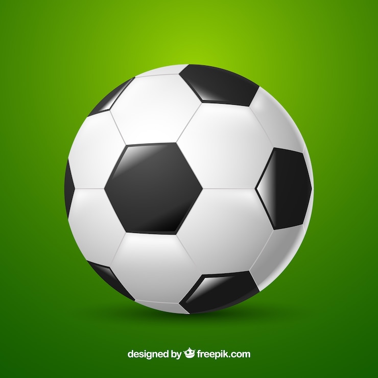Vecteur gratuit arrière-plan de balle de football dans un style réaliste