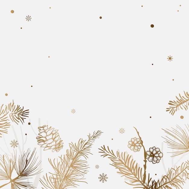 Arrière-plan blanc avec décoration d'hiver