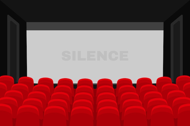 Vecteur gratuit arrière-plan de cinéma dessiné à la main