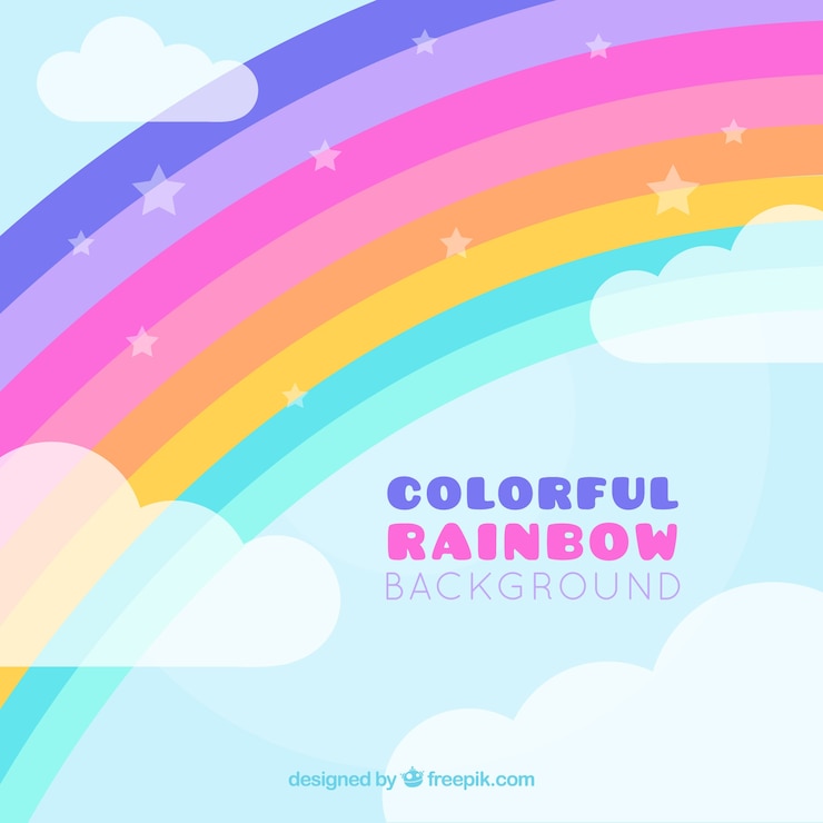 Vecteur gratuit arrière-plan coloré arc en ciel