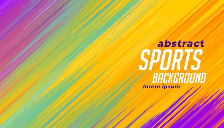Vecteur gratuit arrière-plan coloré de lignes sportives